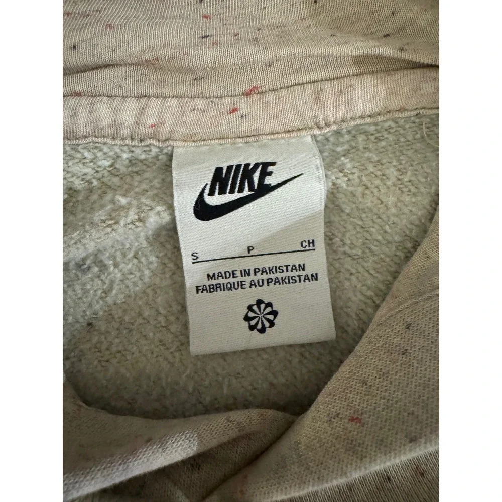 Nike Sportswear Mens Speckled Pullover Hoodie Oatmeal Heather Small DA0007-051